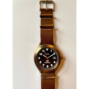 Fossil Men's Brown Leather Strap Watch
